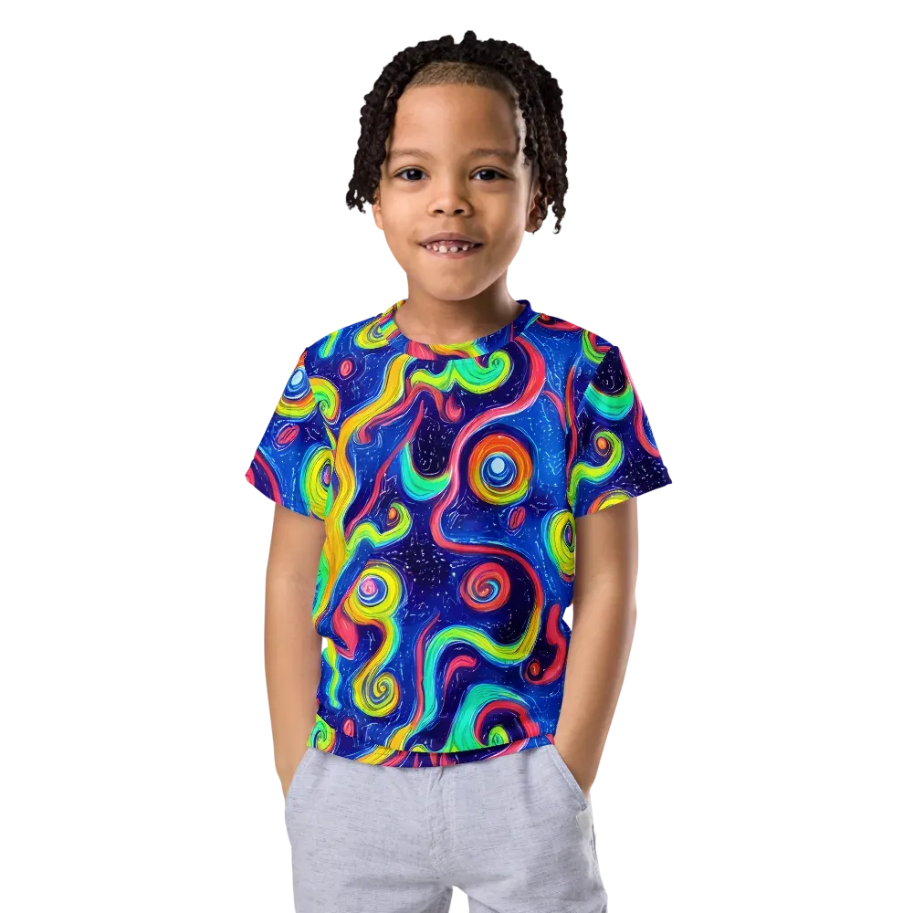 Celestial Ripple on Kids Crew Neck T-Shirt — Front