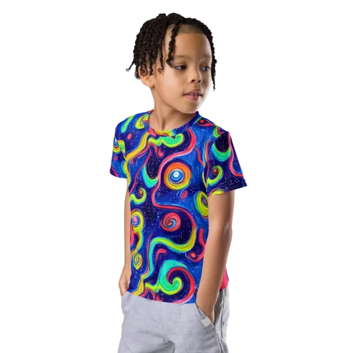 Celestial Ripple on a Kids Crew Neck T-Shirt