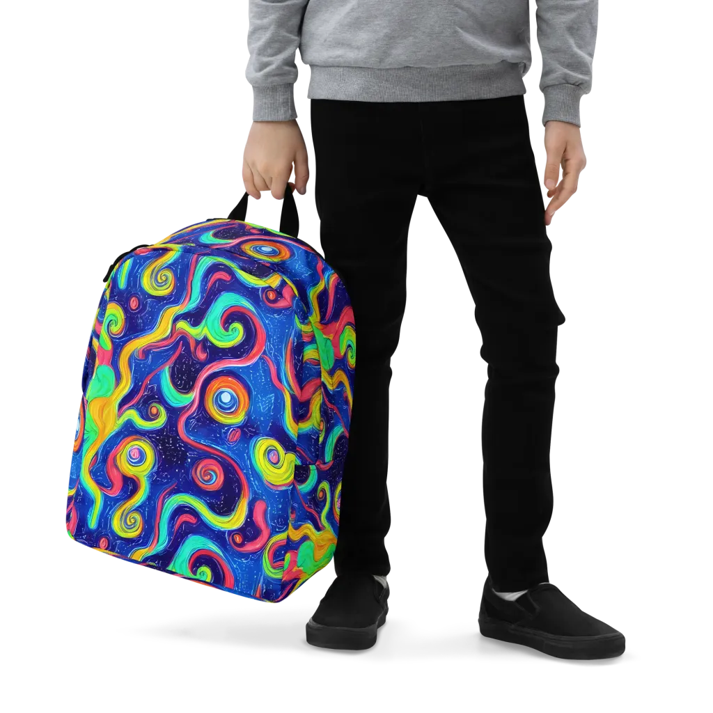 Celestial Ripple on Minimalist Backpack — Zoomed-in
