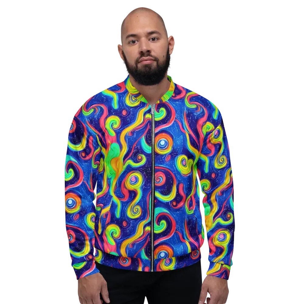 Celestial Ripple on Bomber Jacket — Front