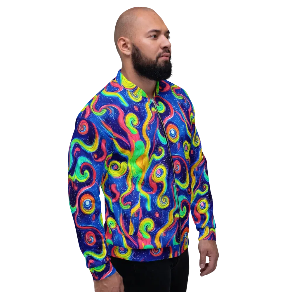 Celestial Ripple on Bomber Jacket — Right