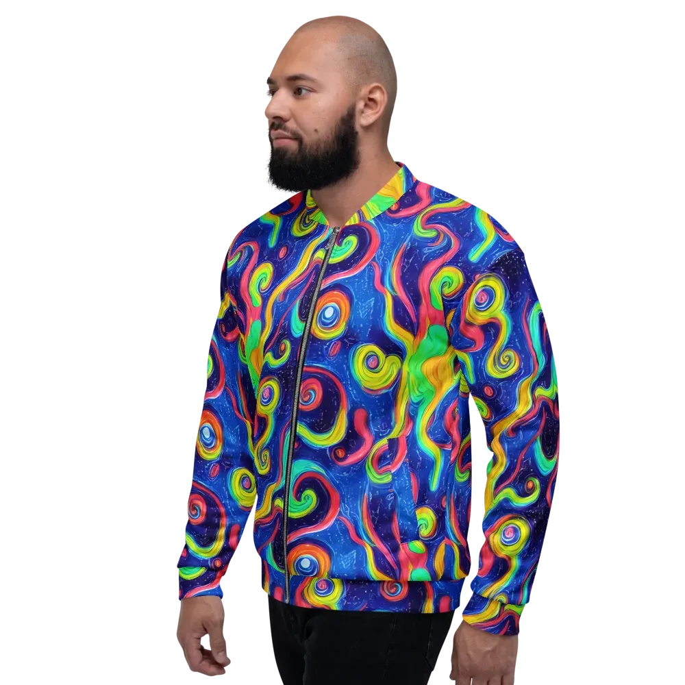 Celestial Ripple on Bomber Jacket — Left