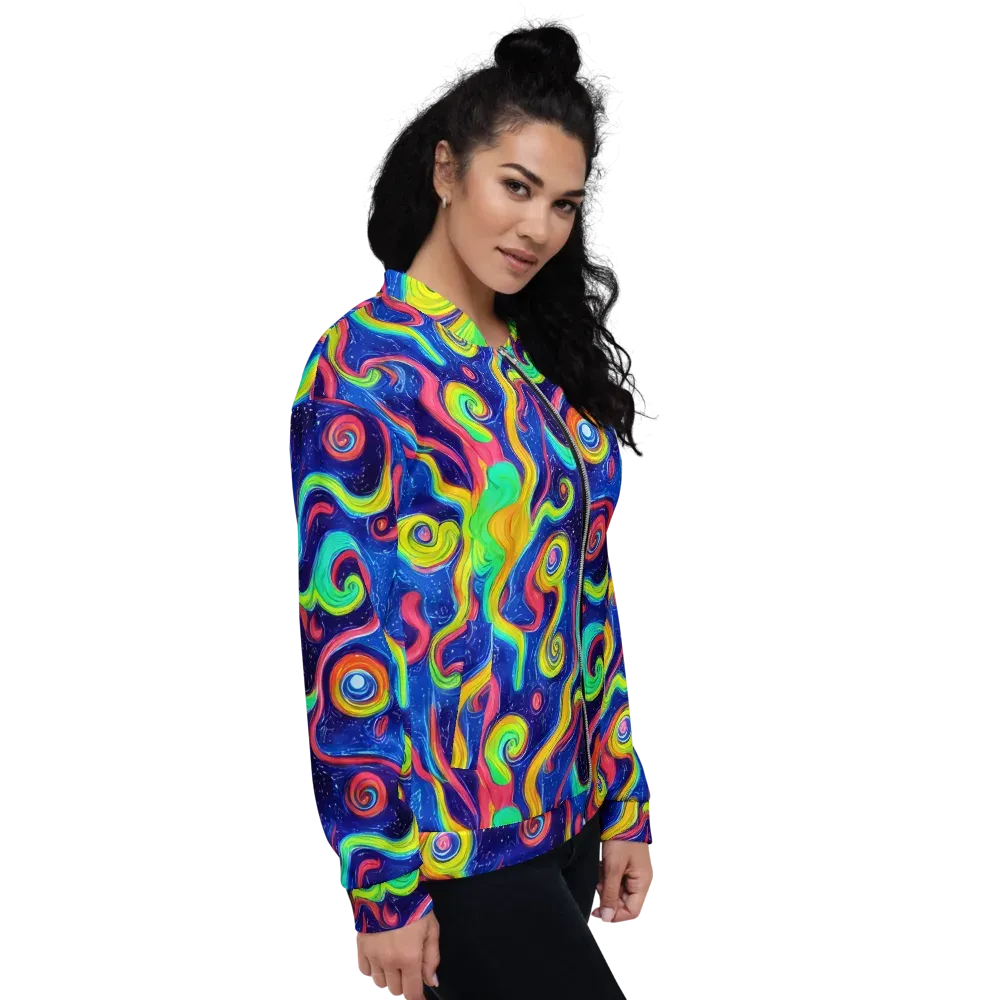 Celestial Ripple on Bomber Jacket — Right