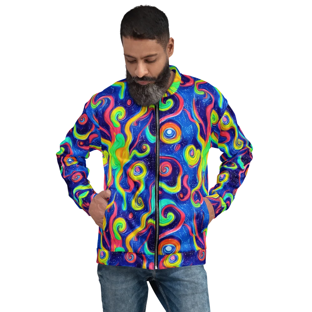 Celestial Ripple on Bomber Jacket — Front