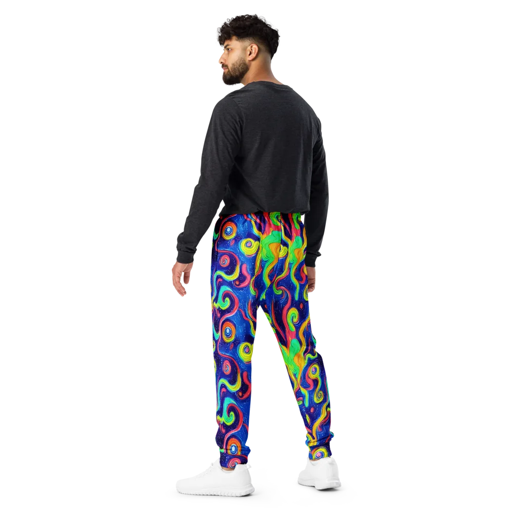 Celestial Ripple on Men's Joggers — Back