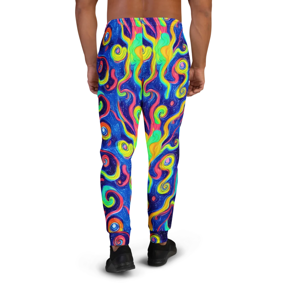 Celestial Ripple on Men's Joggers — Back