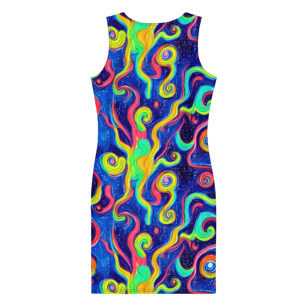 Celestial Ripple on Bodycon Dress — Back