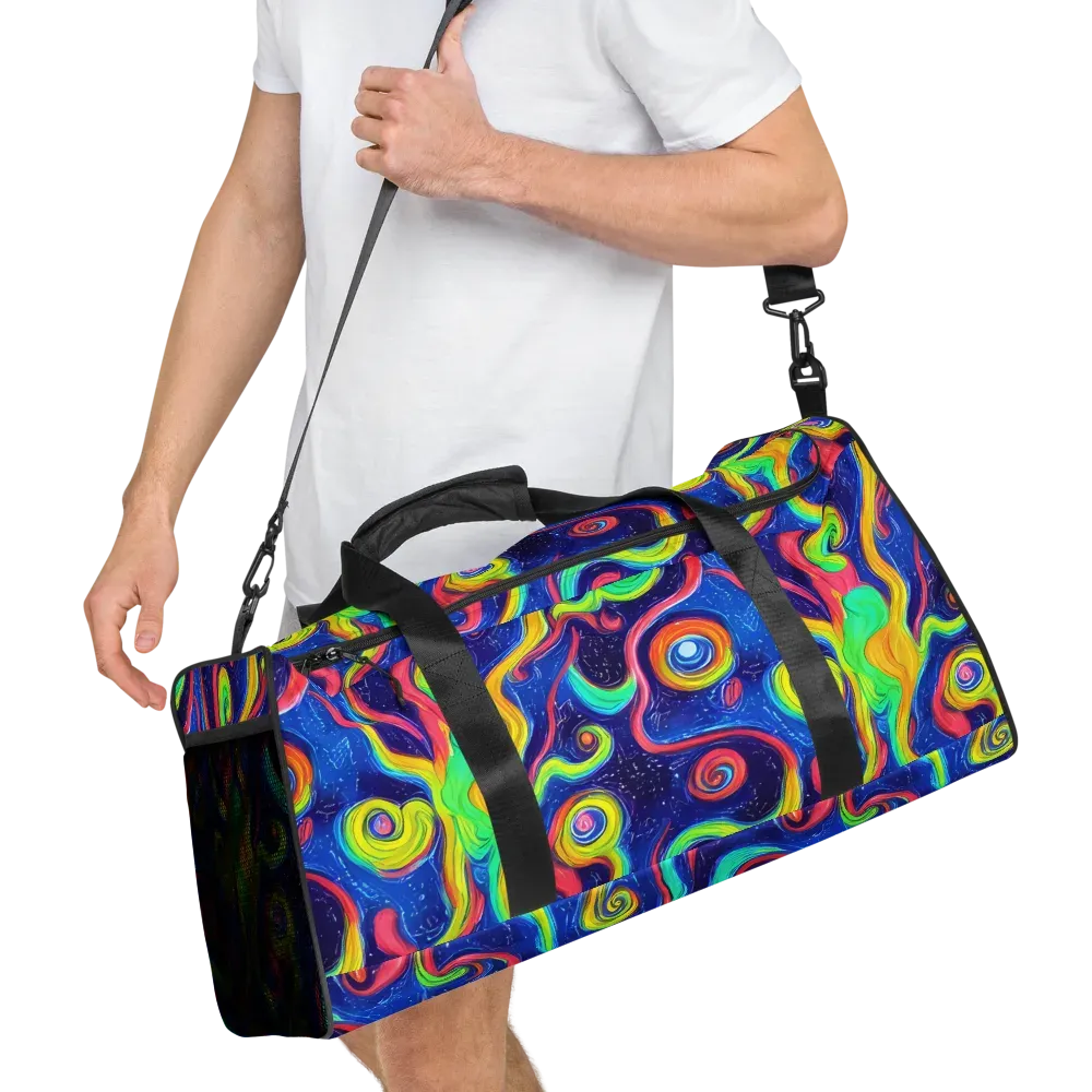 Celestial Ripple on Duffle Bag — Right Front