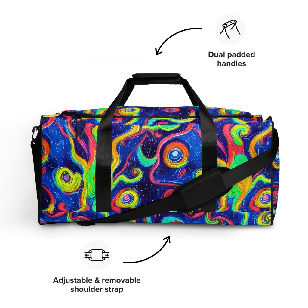 Celestial Ripple on Duffle Bag — Front