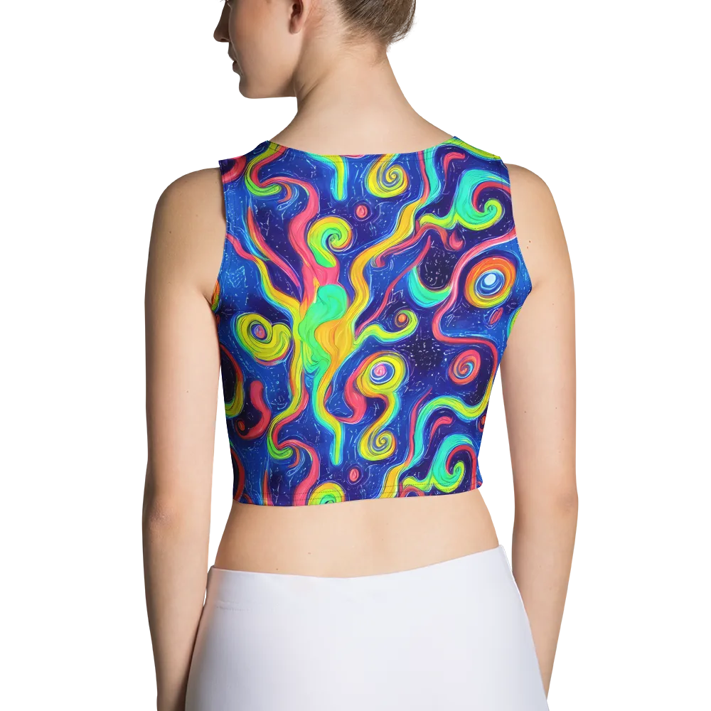 Celestial Ripple on Crop Top — Back