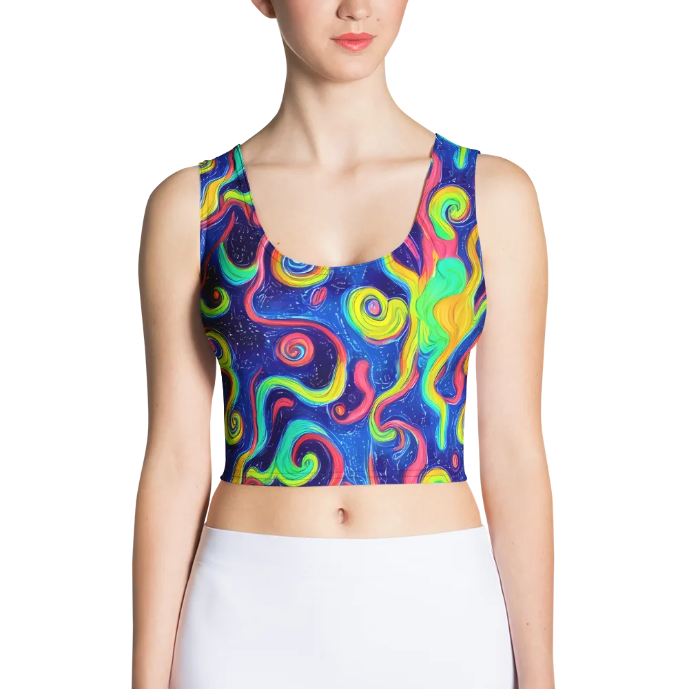 Celestial Ripple on Crop Top — Front