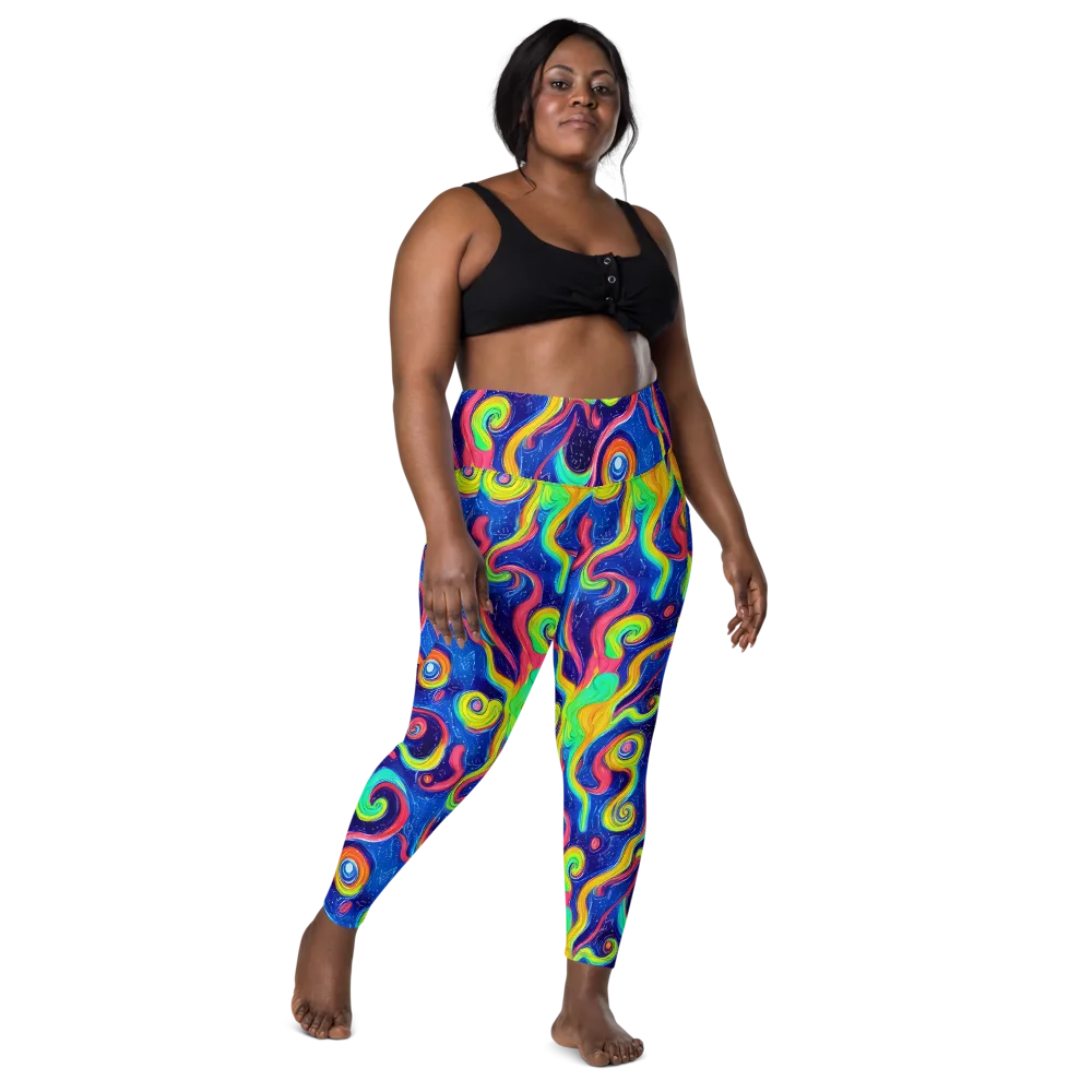Celestial Ripple on Leggings with Pockets — Front