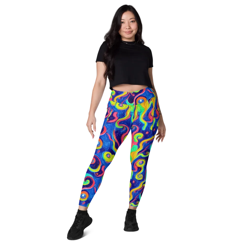 Celestial Ripple on Leggings with Pockets — Front