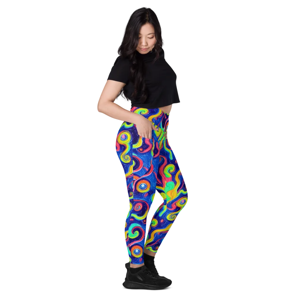 Celestial Ripple on Leggings with Pockets — Right