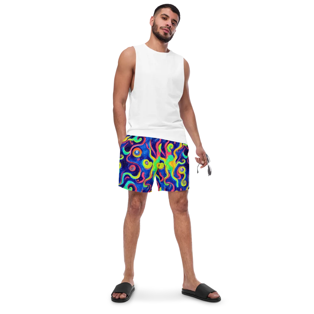 Celestial Ripple on Swim Trunks — Front
