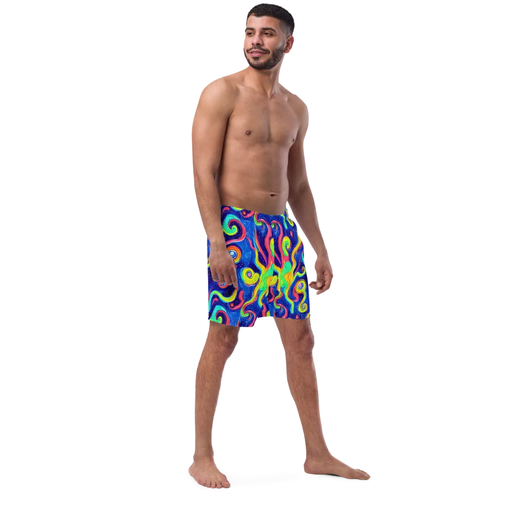 Celestial Ripple on Swim Trunks — Right Front