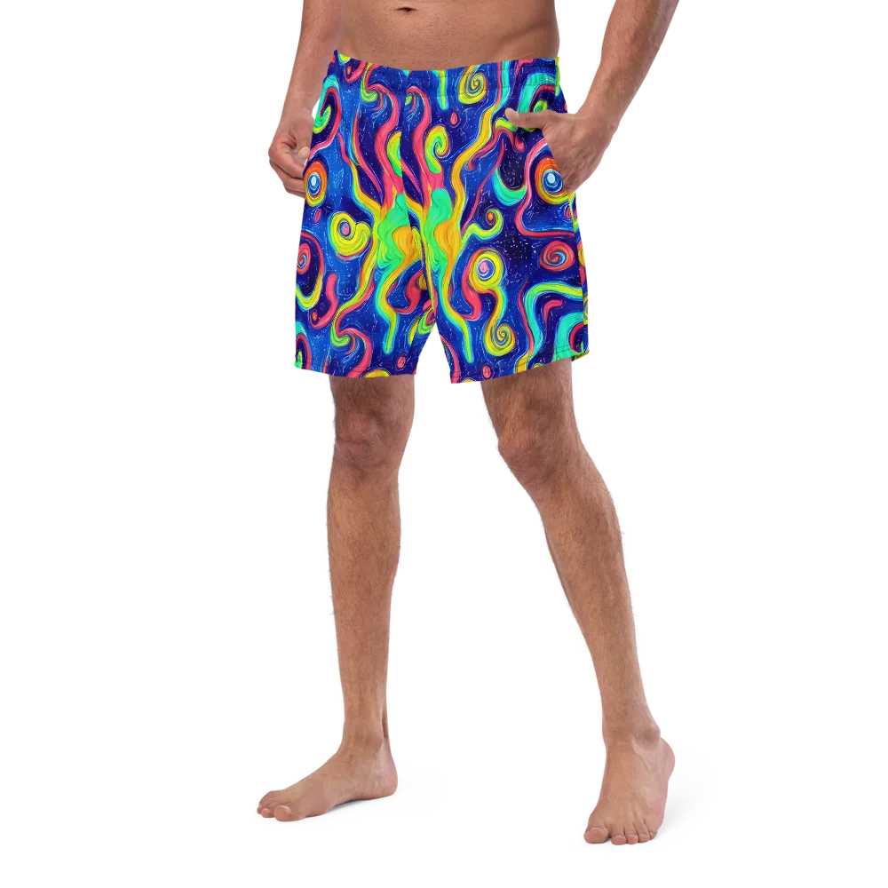 Celestial Ripple on Swim Trunks — Left Front