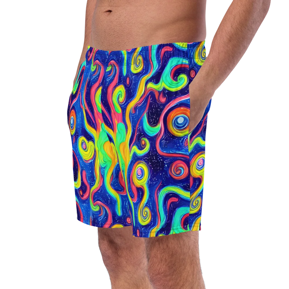 Celestial Ripple on Swim Trunks — Left Front