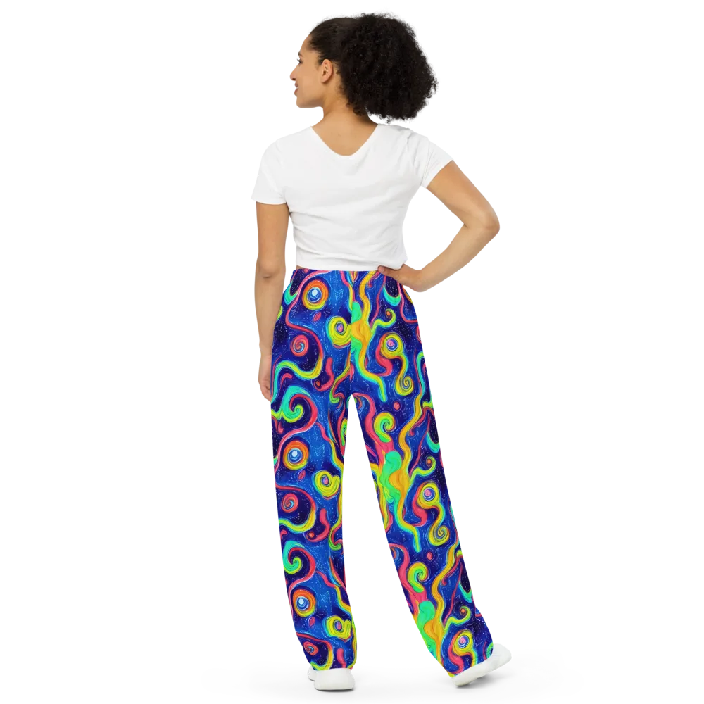 Celestial Ripple on Wide-Leg Pants — Back
