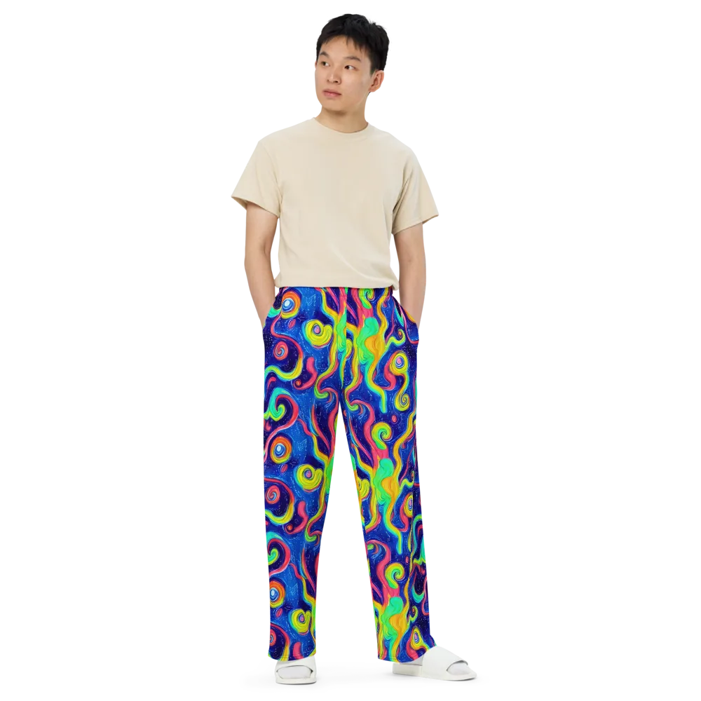 Celestial Ripple on Wide-Leg Pants — Front