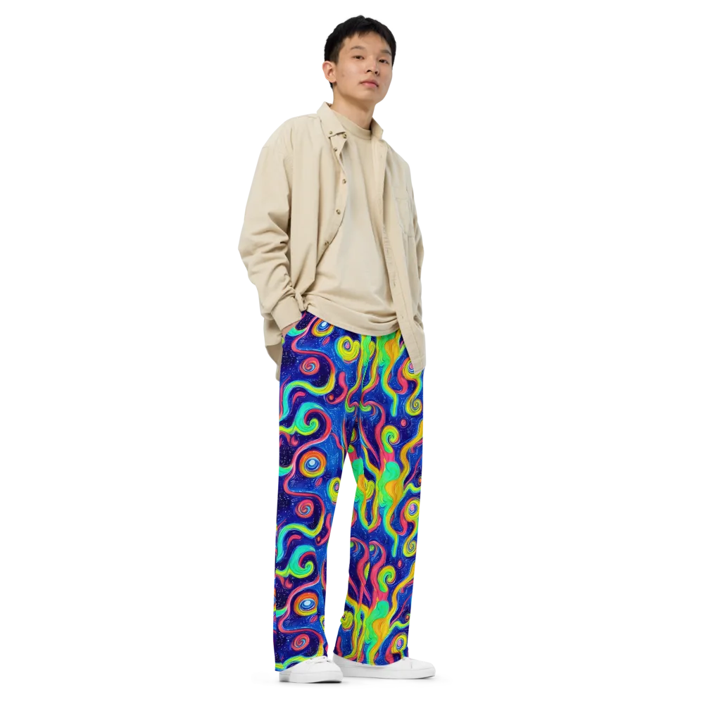 Celestial Ripple on Wide-Leg Pants — Right Front