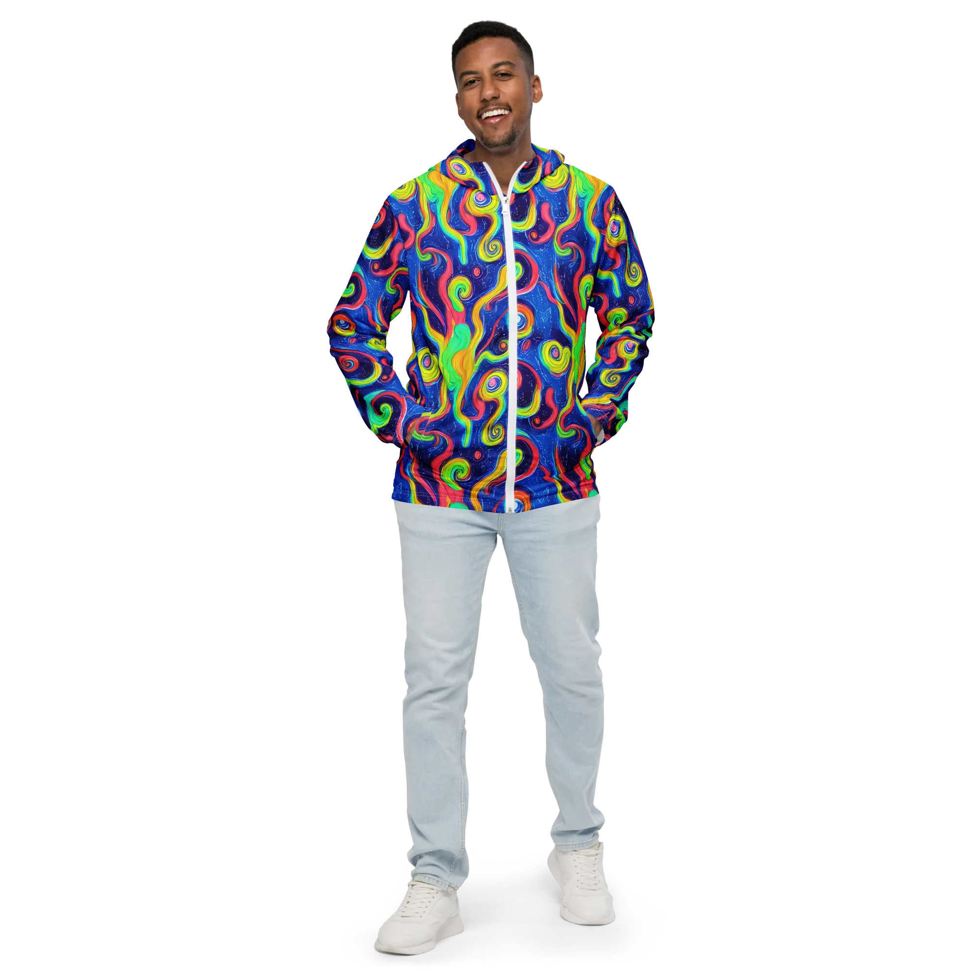 Celestial Ripple on Men's Windbreaker — Front