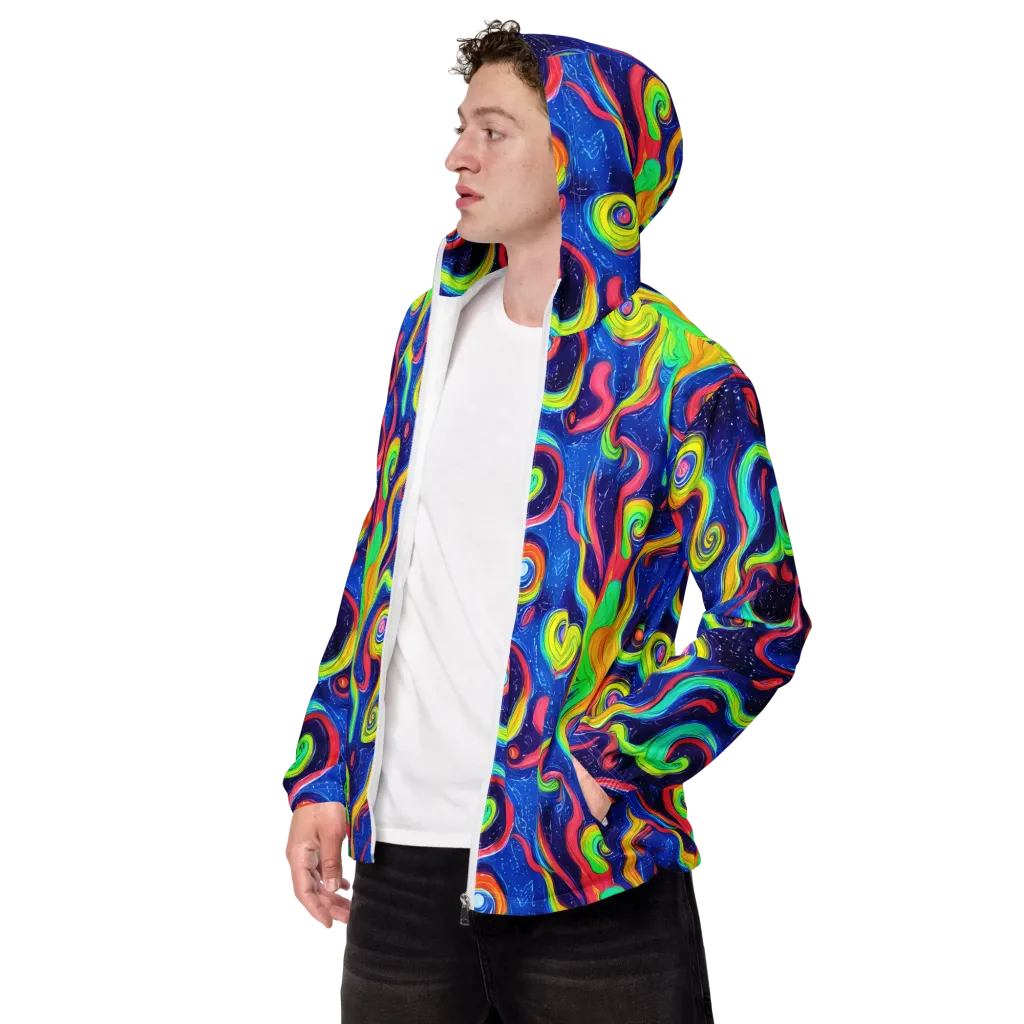 Celestial Ripple on Men's Windbreaker — Left Front