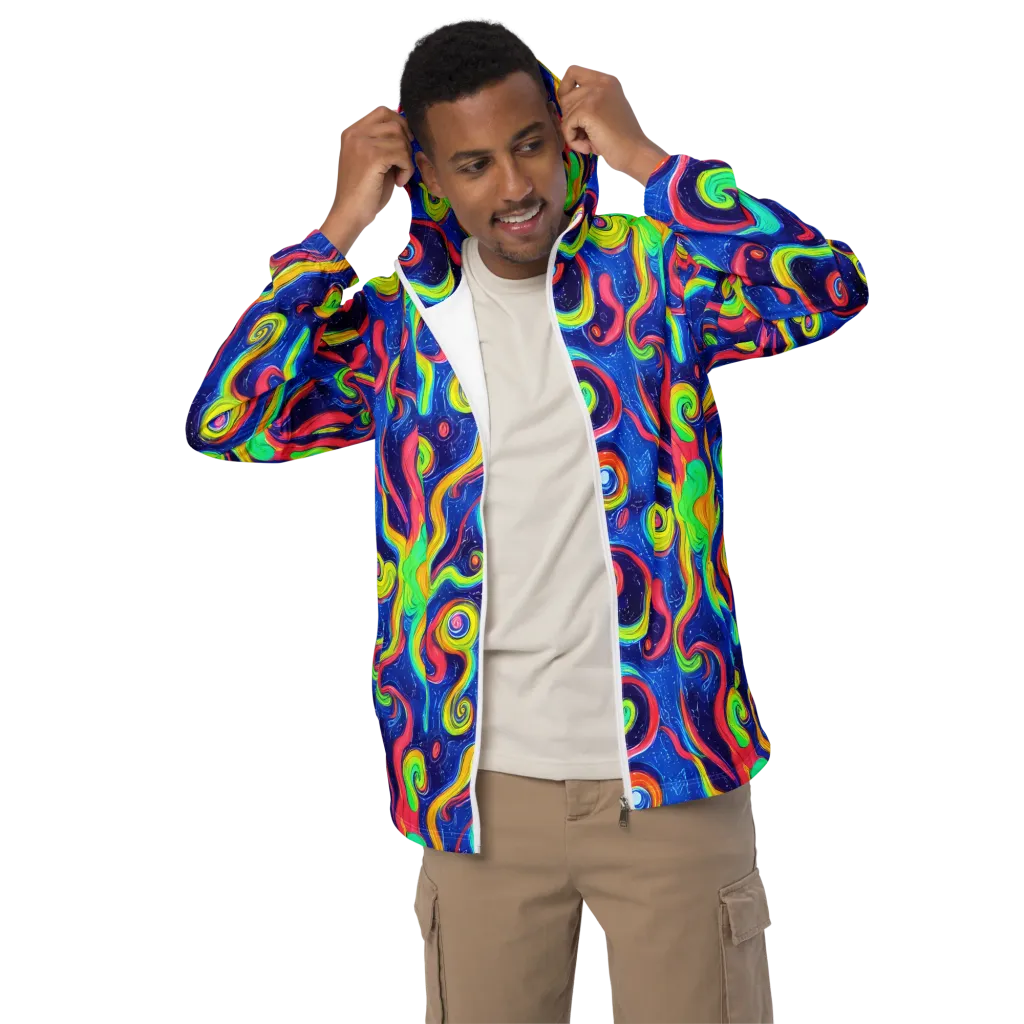 Celestial Ripple on Men's Windbreaker — Front