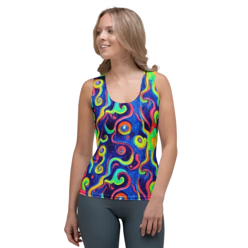Celestial Ripple on a Women's Tank Top