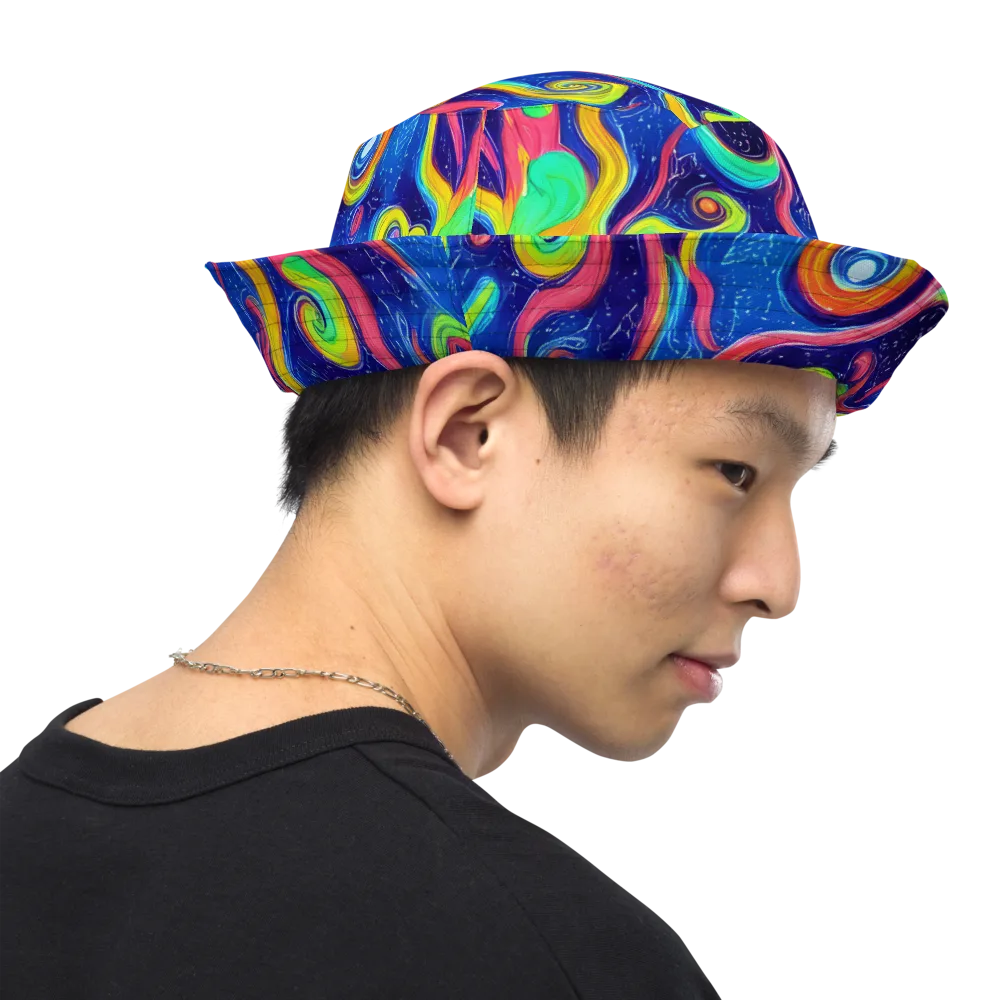 Celestial Ripple on Reversible Bucket Hat — Right Outside