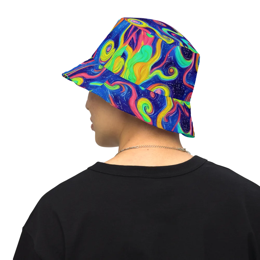 Celestial Ripple on Reversible Bucket Hat — Back Inside