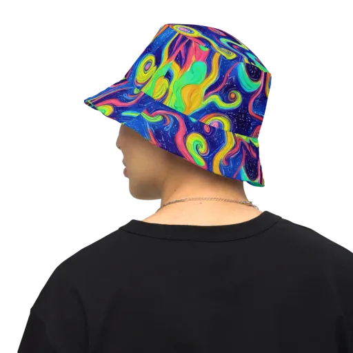Celestial Ripple on a Reversible Bucket Hat