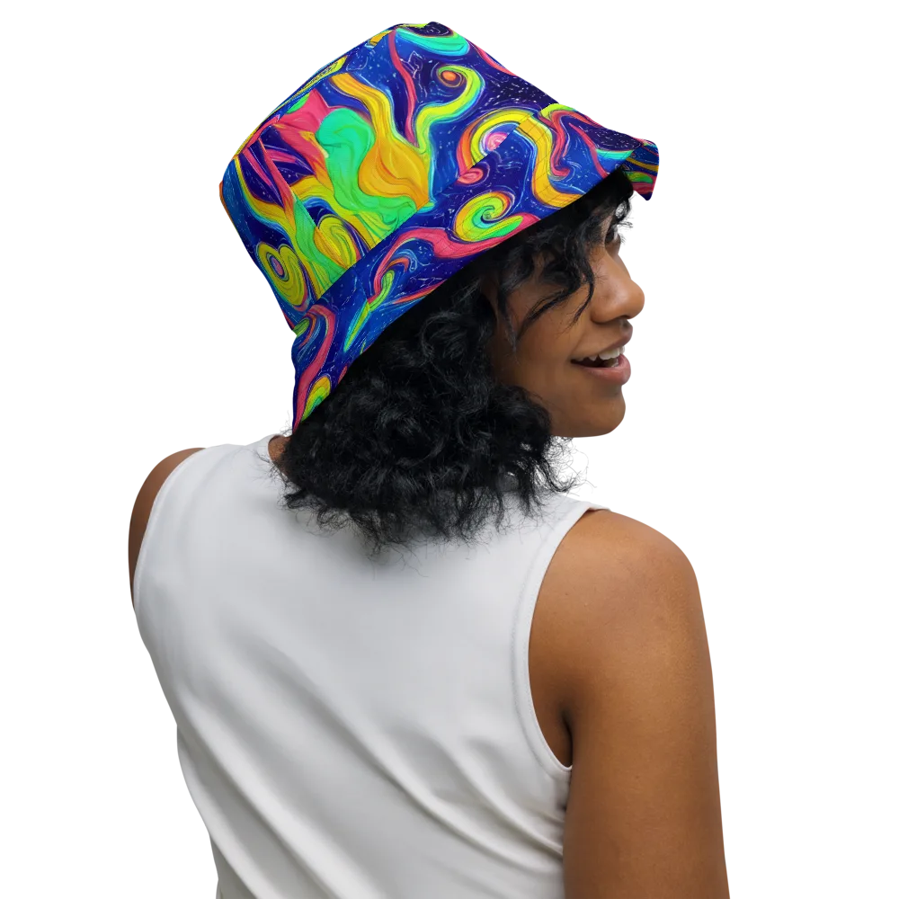 Celestial Ripple on Reversible Bucket Hat — Right Outside