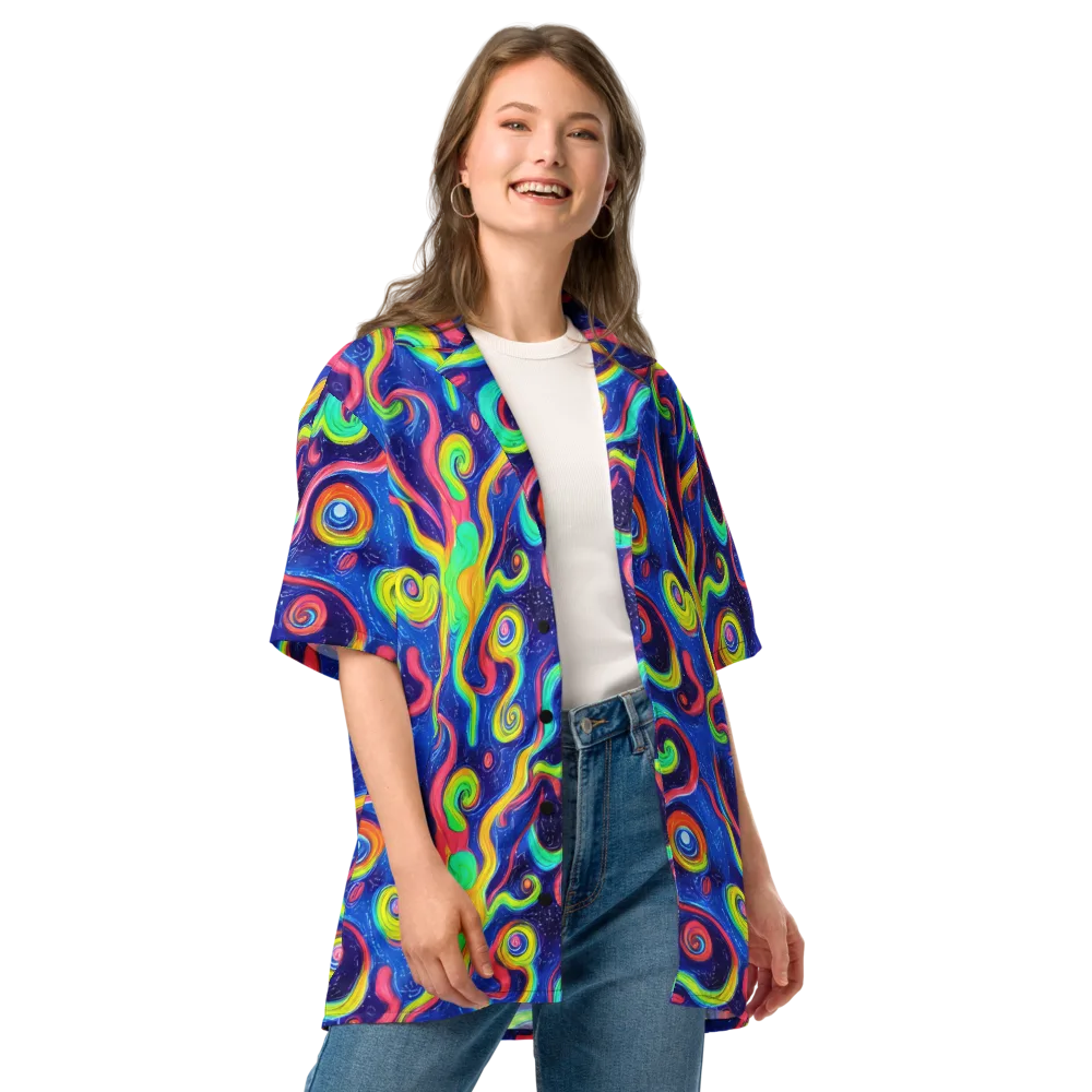 Celestial Ripple on Button Shirt — Front