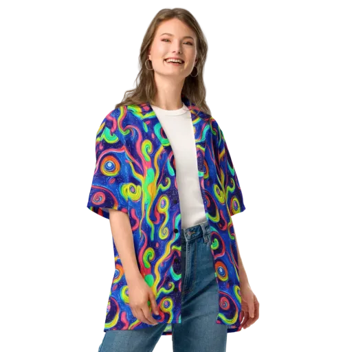 Celestial Ripple on a Button Shirt