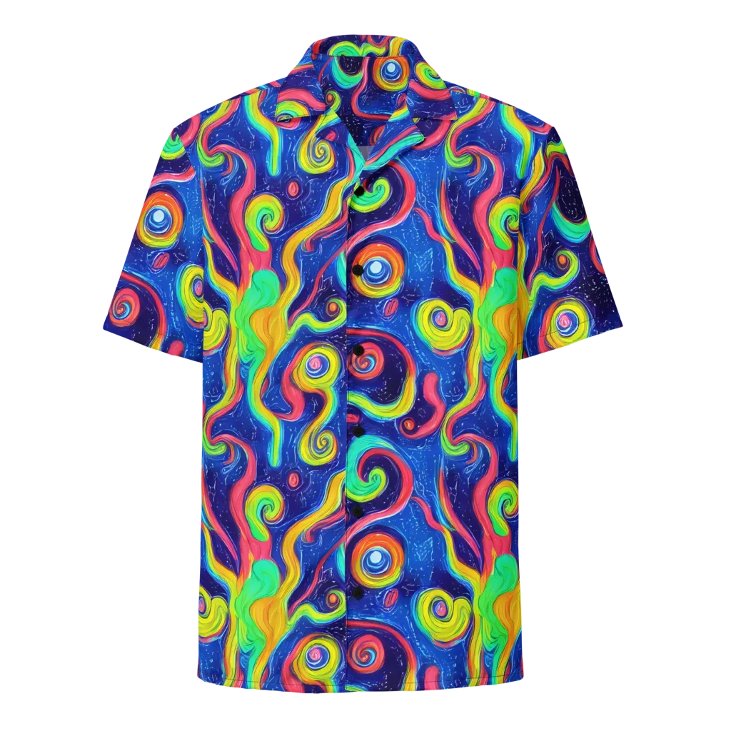 Celestial Ripple on Button Shirt — Front