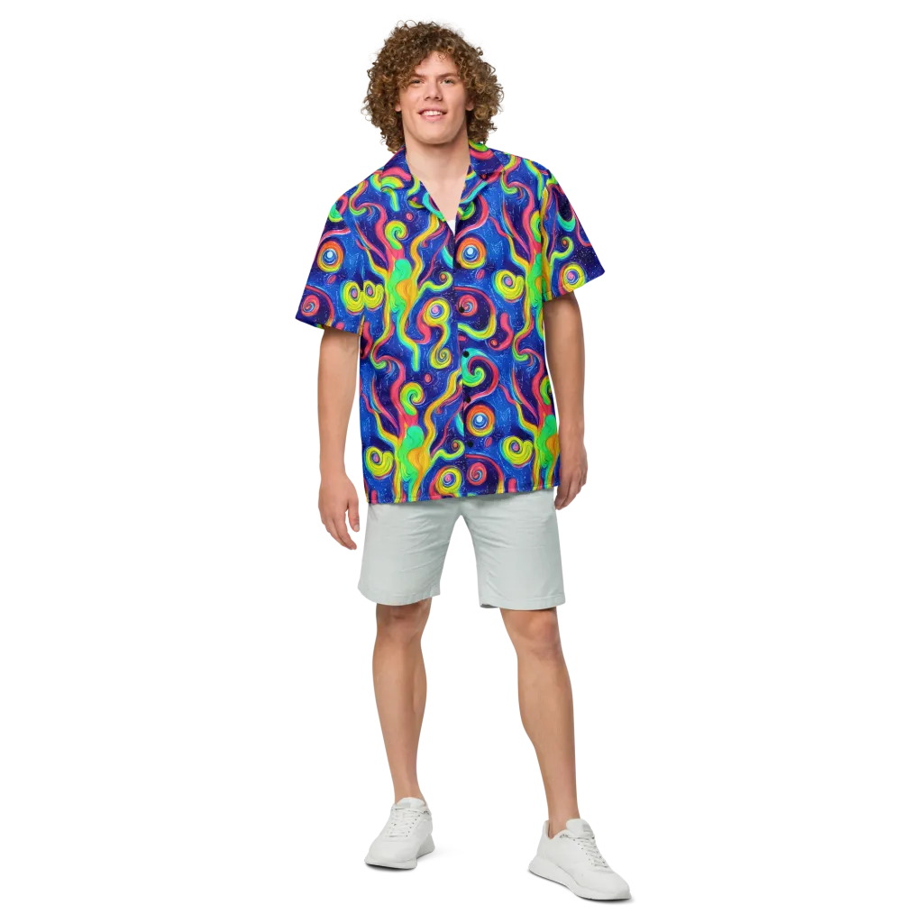 Celestial Ripple on Button Shirt — Front
