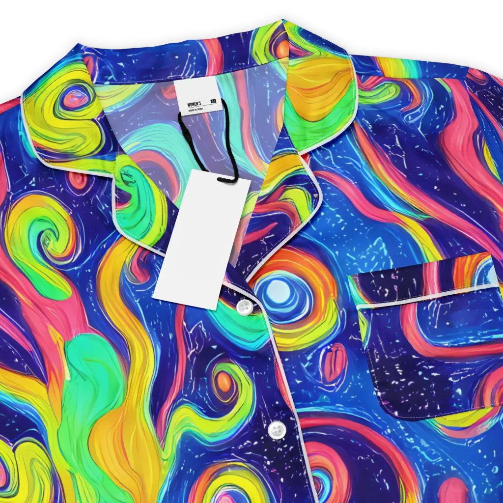Celestial Ripple on Women's Short Sleeve Pajama Top — Product details