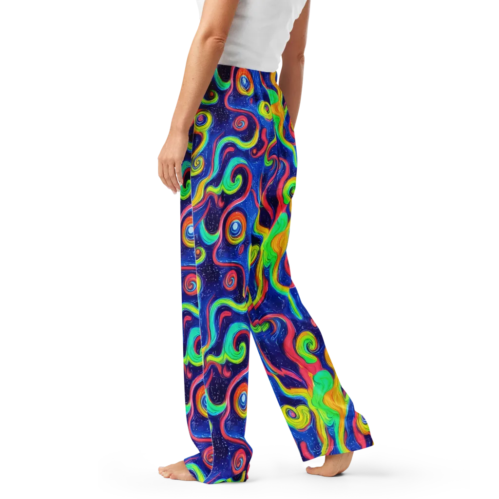 Celestial Ripple on Women's Pajama Pants — Left
