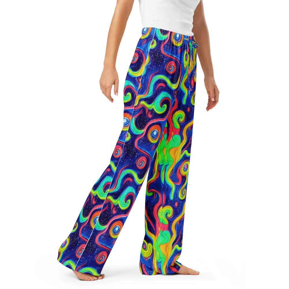 Celestial Ripple on Women's Pajama Pants — Right Front