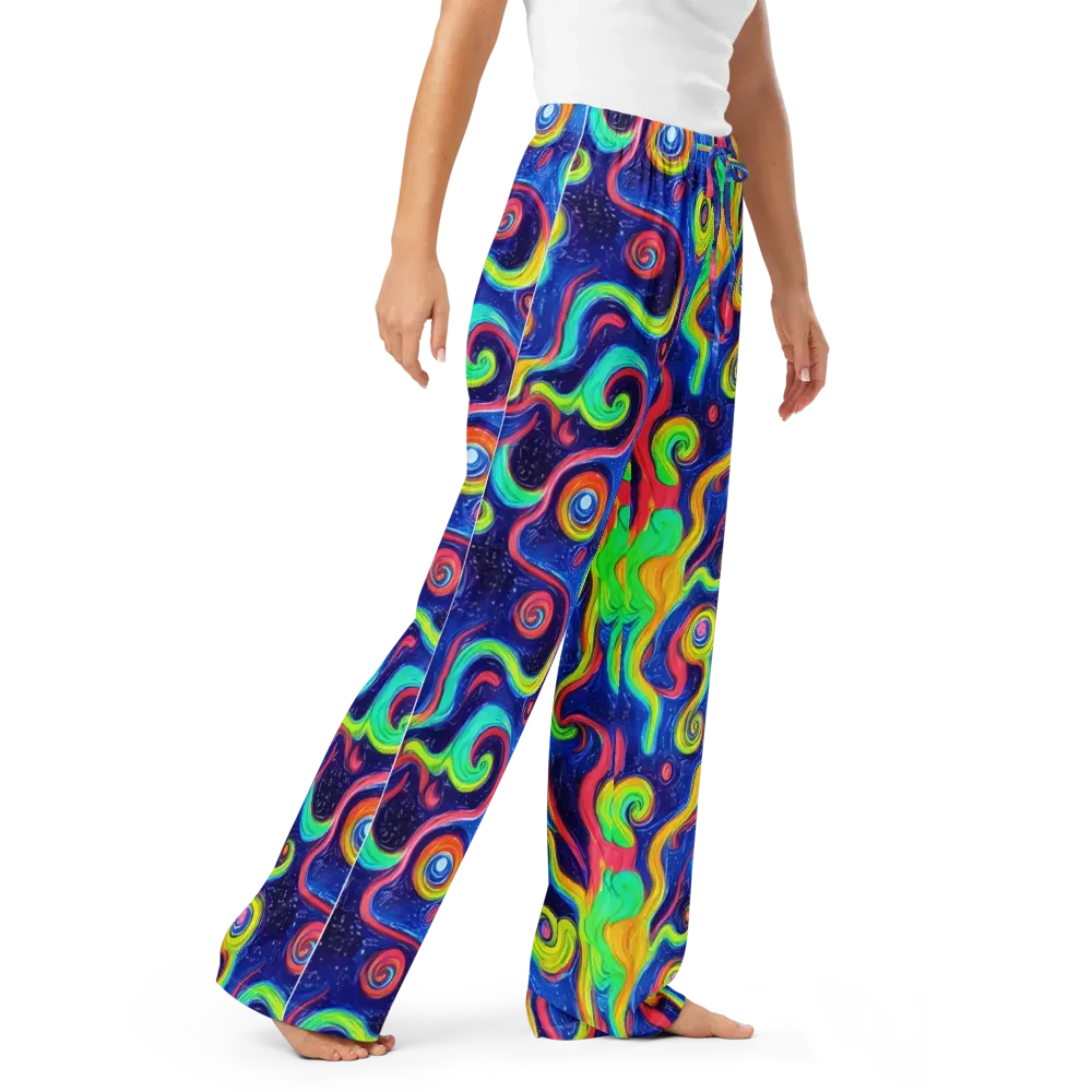 Celestial Ripple on Women's Pajama Pants — Right Front