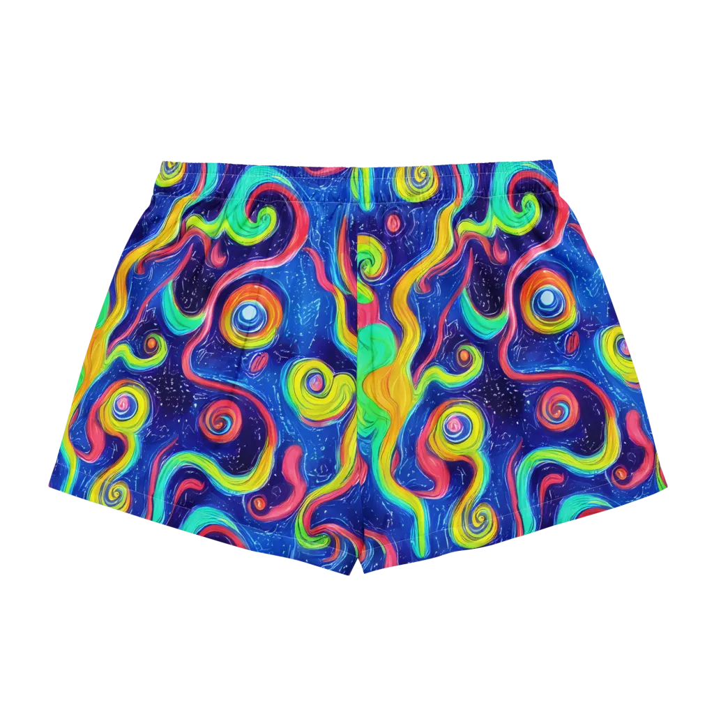 Celestial Ripple on Women's Pajama Shorts — Back
