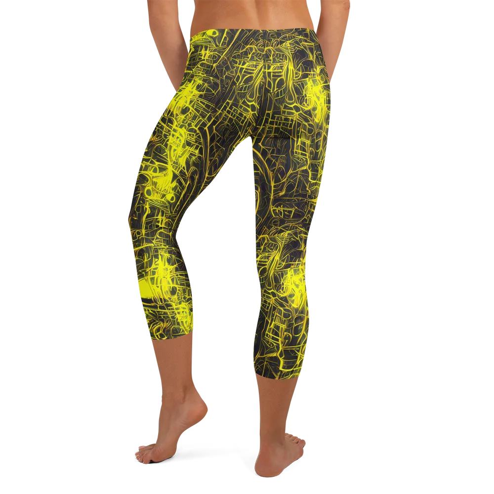 Acid Architecture on Capri Leggings — Back