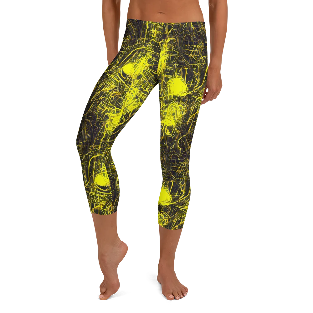 Acid Architecture on Capri Leggings — Front