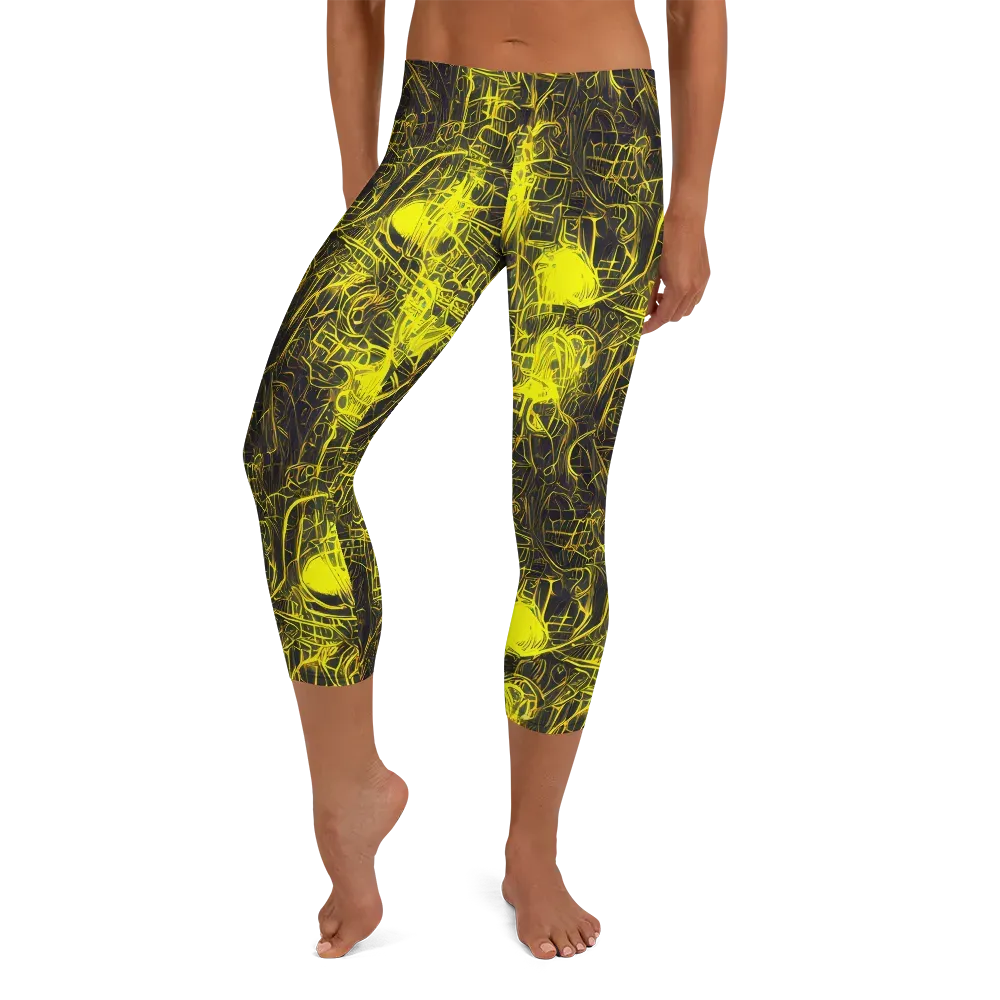 Acid Architecture on Capri Leggings — Front