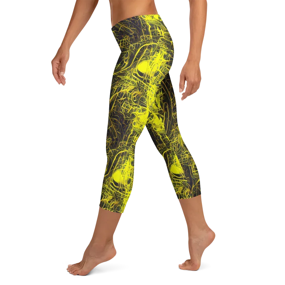 Acid Architecture on Capri Leggings — Left