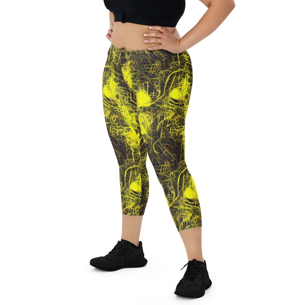 Acid Architecture on Capri Leggings — Front