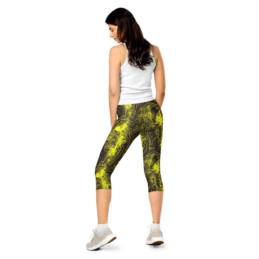 Acid Architecture on Capri Leggings — Back