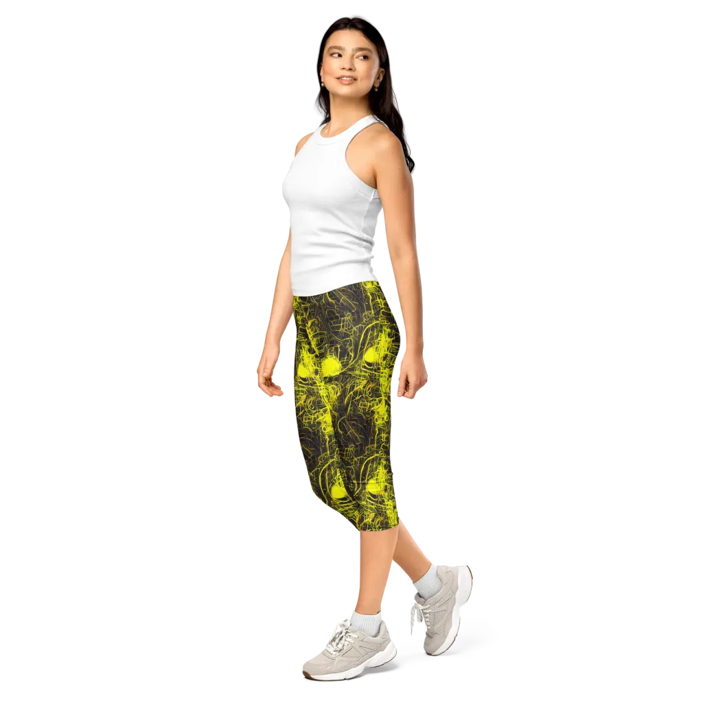 Acid Architecture on Capri Leggings — Left Front