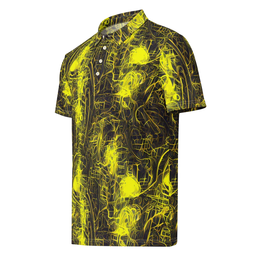 Acid Architecture on Men's Slim Fit Polo Shirt — Left Front